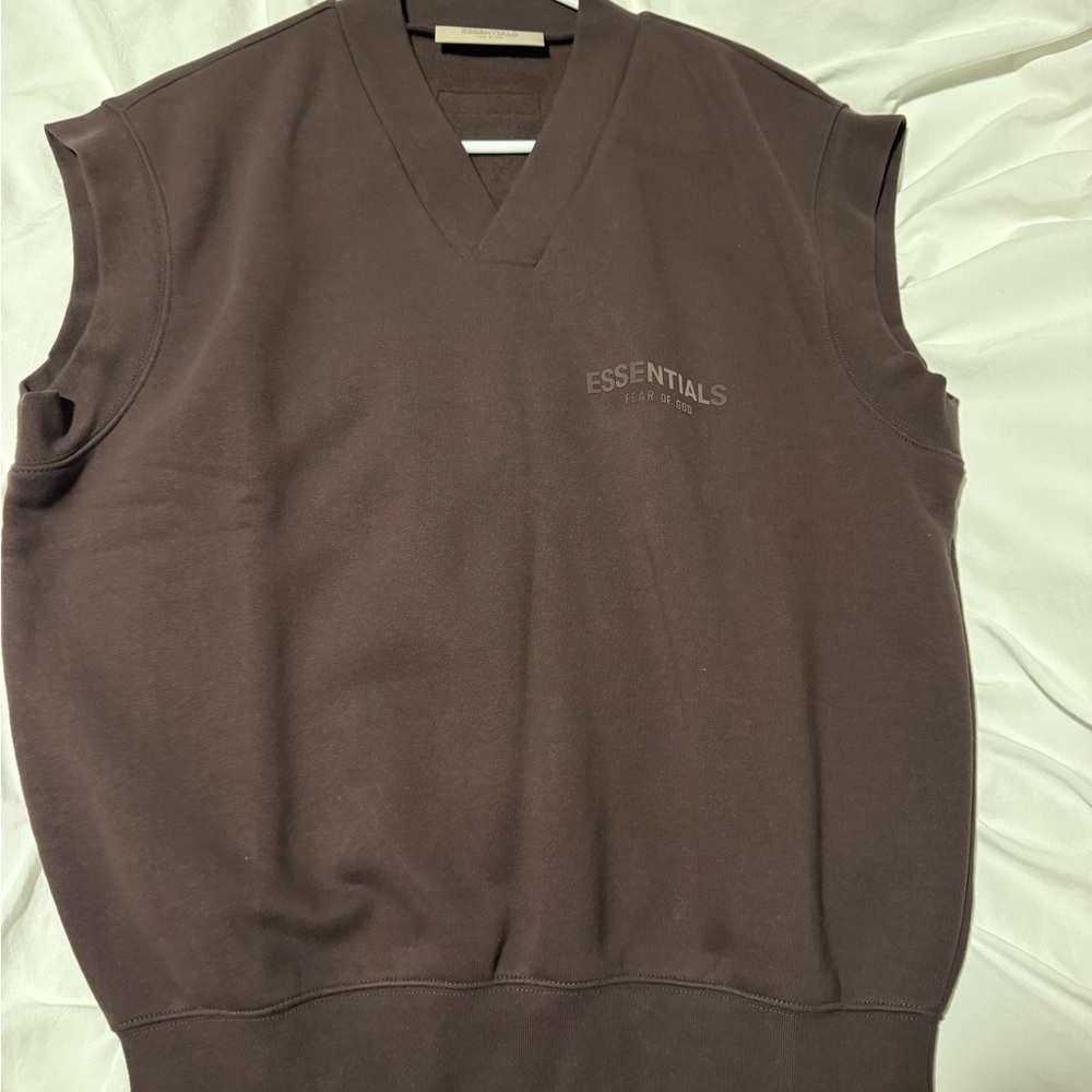 ESSENTIALS Women’s V-Neck Sleeveless Sweater Vest - Plum